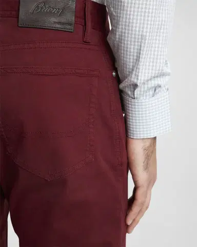 Brioni Men 's Cotton Stretch 5-Pocket Pants | Thumbnail 5 Brioni Men 's Cotton Stretch 5-Pocket Pants | Thumbnail 5