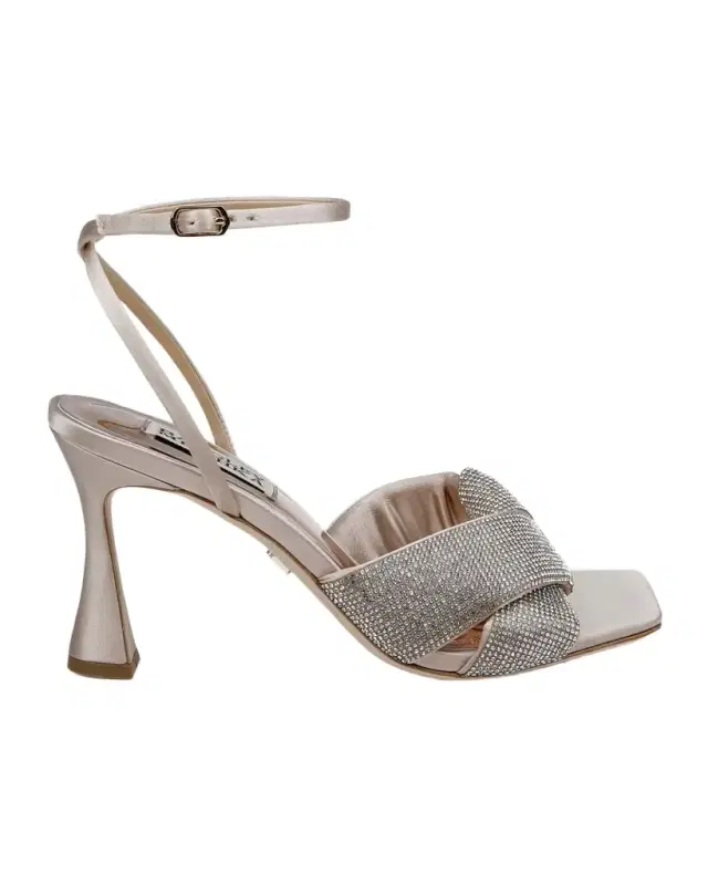 Badgley Mischka Brinlee Embellished Ankle-Strap Sandals