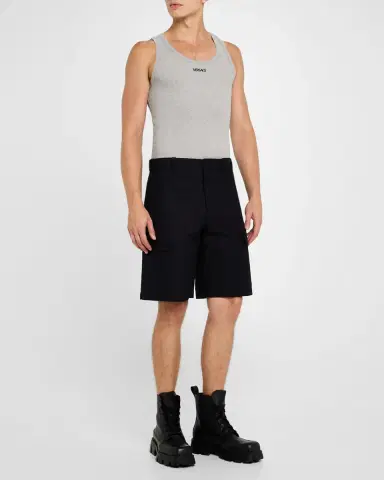 Versace Men's Embroidered Logo Tank Top | Thumbnail 2