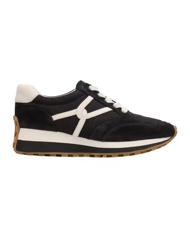 Veronica Beard Valentina Mixed Leather Retro Sneakers