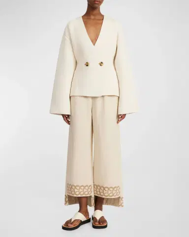 By Malene Birger Tinley Ribbed Double-Breasted Sweater | Thumbnail 2 By Malene Birger Tinley Ribbed Double-Breasted Sweater | Thumbnail 2