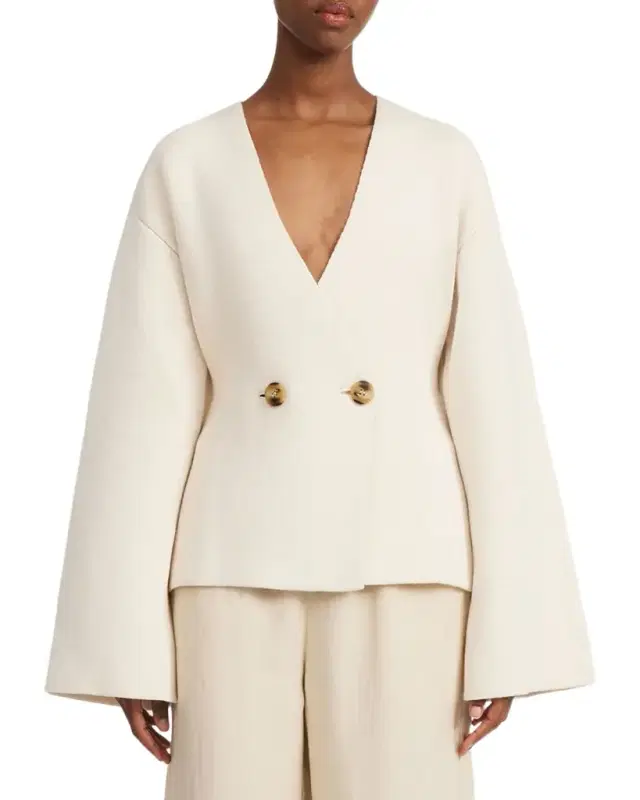 By Malene Birger Tinley Ribbed Double-Breasted Sweater