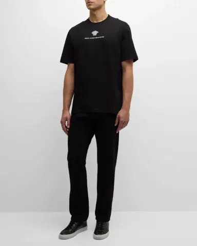 Versace Men 's Medusa Embroidered T-Shirt | Thumbnail 2