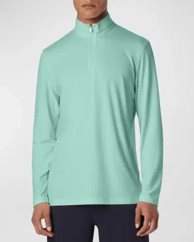 Bugatchi Men's UV50 Performance Quarter-Zip Sweater | Thumbnail 4 Bugatchi Men's UV50 Performance Quarter-Zip Sweater | Thumbnail 4