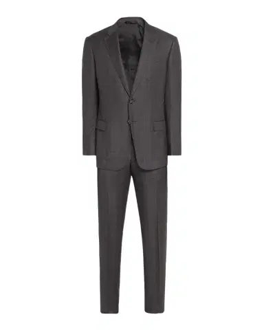 Giorgio Armani Men's Brushed Wool Plaid Classic Fit Suit | Thumbnail 1