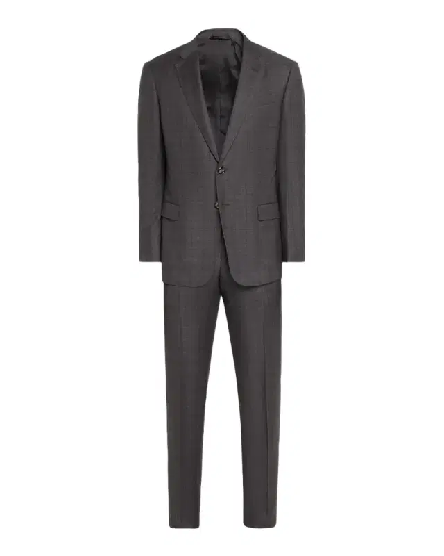 Men 's Brushed Wool Plaid Classic Fit Suit