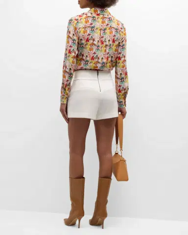 ALICE + OLIVIA Donald High-Waist Shorts | Thumbnail 4