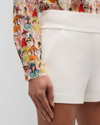 ALICE + OLIVIA Donald High-Waist Shorts | Thumbnail 5