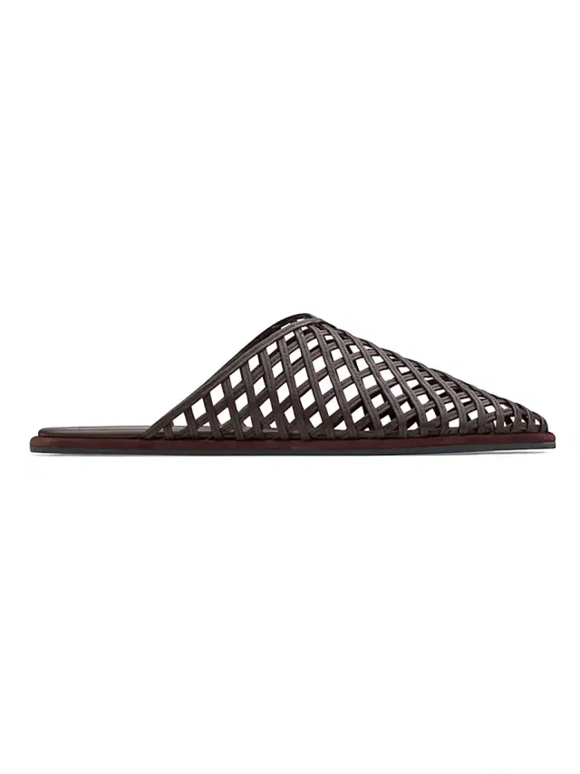 NEOUS Women's Atik Woven Leather Flat Mules