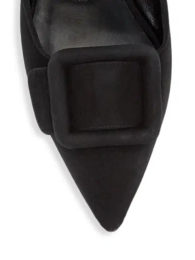 Manolo Blahnik Women's Maysale Suede Flats - Black - Size 11 | Thumbnail 4 Manolo Blahnik Women's Maysale Suede Flats - Black - Size 11 | Thumbnail 4