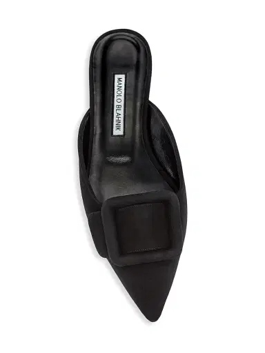 Manolo Blahnik Women's Maysale Suede Flats - Black - Size 11 | Thumbnail 5 Manolo Blahnik Women's Maysale Suede Flats - Black - Size 11 | Thumbnail 5