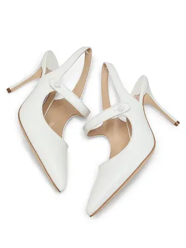 Manolo Blahnik Women's Camparisli 90MM Leather Mary Jane Pumps - White - Size 8 | Thumbnail 6 Manolo Blahnik Women's Camparisli 90MM Leather Mary Jane Pumps - White - Size 8 | Thumbnail 6