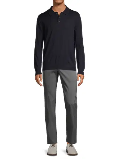 Reiss Men's Trafford Polo Sweater - Navy - Size XXL | Thumbnail 2 Reiss Men's Trafford Polo Sweater - Navy - Size XXL | Thumbnail 2