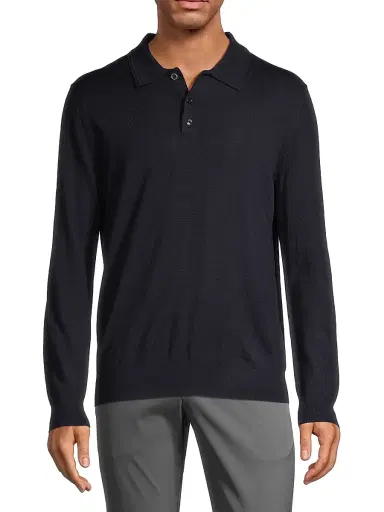 Reiss Men's Trafford Polo Sweater - Navy - Size XXL | Thumbnail 3 Reiss Men's Trafford Polo Sweater - Navy - Size XXL | Thumbnail 3