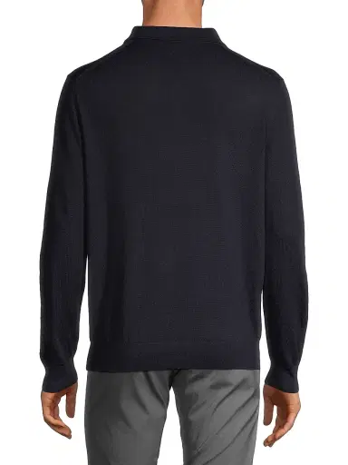 Reiss Men's Trafford Polo Sweater - Navy - Size XXL | Thumbnail 5 Reiss Men's Trafford Polo Sweater - Navy - Size XXL | Thumbnail 5
