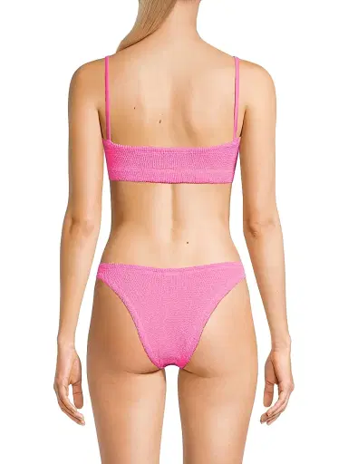 Hunza G Women's Gigi Knitted Bikini - Bubblegum | Thumbnail 5