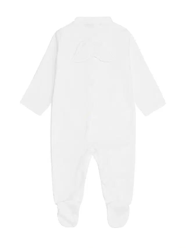 Marie-Chantal Baby's Pointelle Angel Wing Footie - White 12 Months