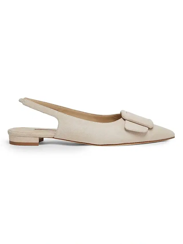 Manolo Blahnik Women's Maylura Suede Slingback Flats - Medium Beige