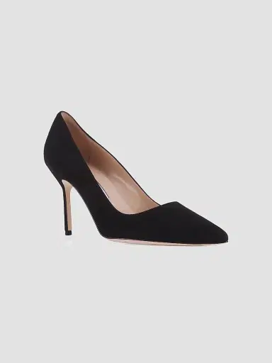 Manolo Blahnik Women's BB 90MM Suede Pumps - Black - Size 7 | Thumbnail 2