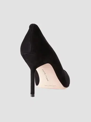Manolo Blahnik Women's BB 90MM Suede Pumps - Black - Size 7 | Thumbnail 3