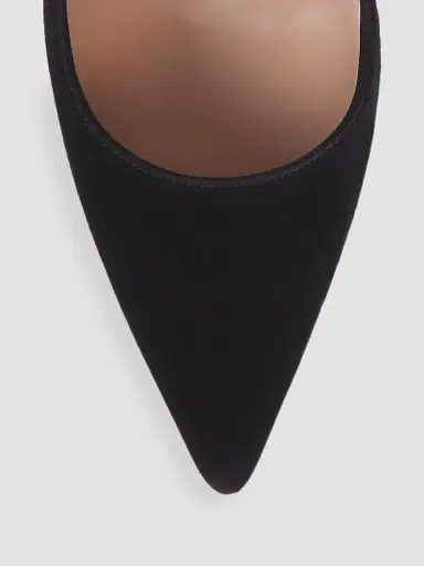 Manolo Blahnik Women's BB 90MM Suede Pumps - Black - Size 7 | Thumbnail 4