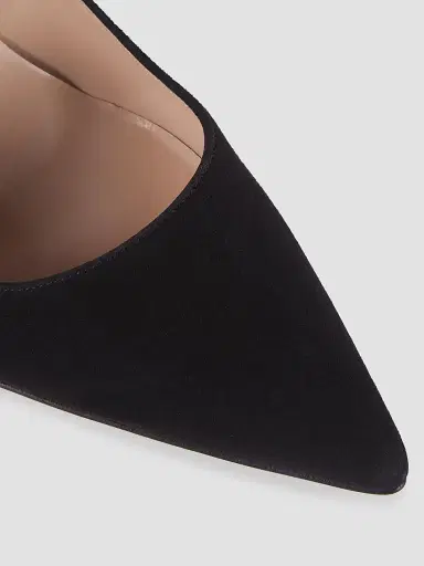 Manolo Blahnik Women's BB 90MM Suede Pumps - Black - Size 7 | Thumbnail 6