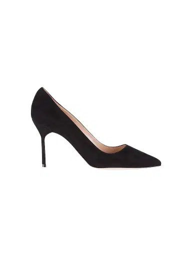 Manolo Blahnik Women's BB 90MM Suede Pumps - Black - Size 7 | Thumbnail 1