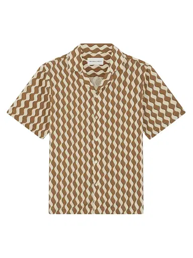 Frescobol Carioca Men's Roberto Listra Print Linen Shirt | Thumbnail 1 Frescobol Carioca Men's Roberto Listra Print Linen Shirt | Thumbnail 1