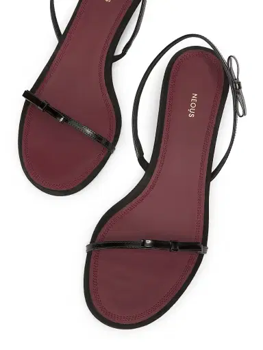 NEOUS Women's Diwo 40MM Patent Leather Slingback Sandals - Black - Size 11 | Thumbnail 4