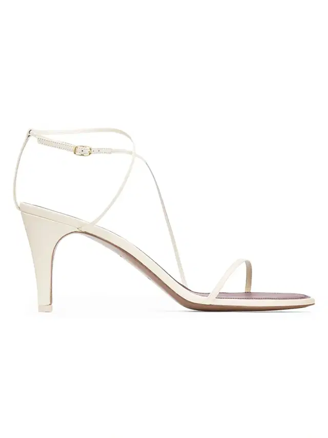 Neous Women's Nostalgic Modernism Chamu 80MM Leather Sandals - Cream