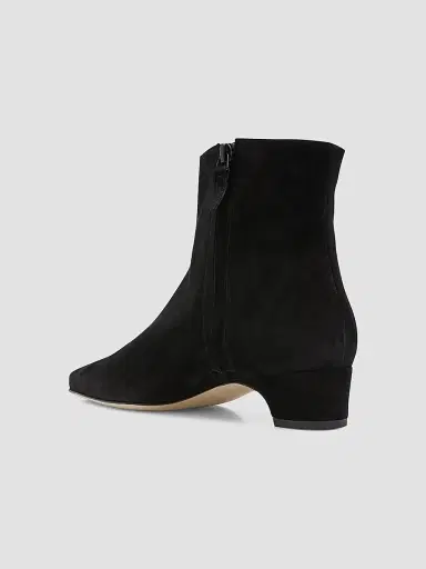 Manolo Blahnik Women's Tolarc 30MM Suede Ankle Boots - Black | Thumbnail 4
