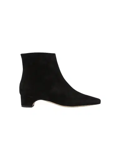 Manolo Blahnik Women's Tolarc 30MM Suede Ankle Boots - Black | Thumbnail 1
