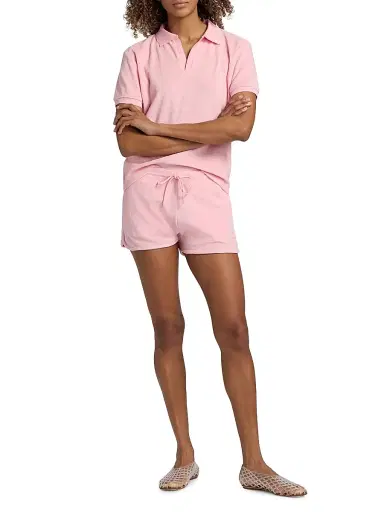 Hunza G Women's Resort Knit Shorts - Pink | Thumbnail 2