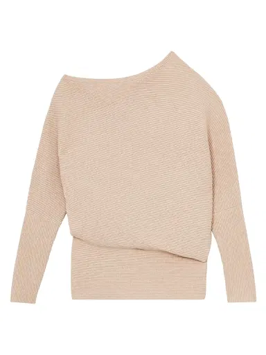 Reiss Women's Lorna Off-the-Shoulder Sweater | Thumbnail 1
