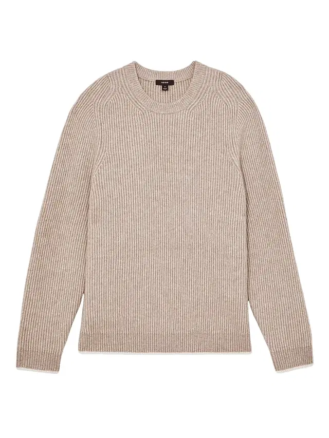 Reiss Men's Crammond Brushed Wool-Blend Sweater - Oatmeal Brown