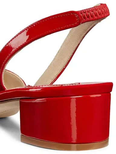 Manolo Blahnik Women's Aspro Patent Leather Slingback Pumps - Red - Size 10.5 | Thumbnail 5