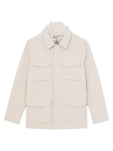 Reiss Men's Bryson Safari Jacket - Stone | Thumbnail 1