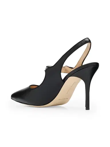 Manolo Blahnik Women's Camparisli 90MM Leather Mary Jane Pumps - Black - Size 11 | Thumbnail 3