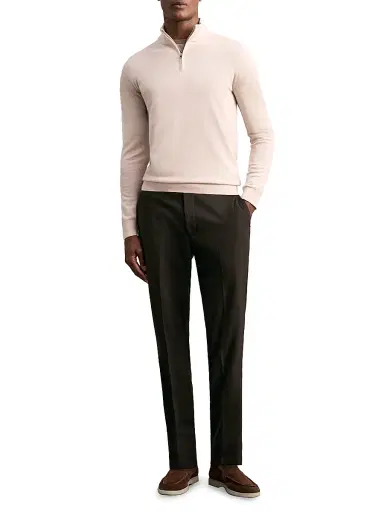 Reiss Men's Blackhall Quarter-Zip Wool Sweater - Beige - Size XL | Thumbnail 2 Reiss Men's Blackhall Quarter-Zip Wool Sweater - Beige - Size XL | Thumbnail 2