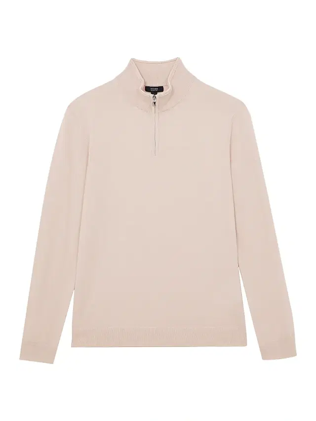 Reiss Men's Blackhall Quarter-Zip Wool Sweater - Beige