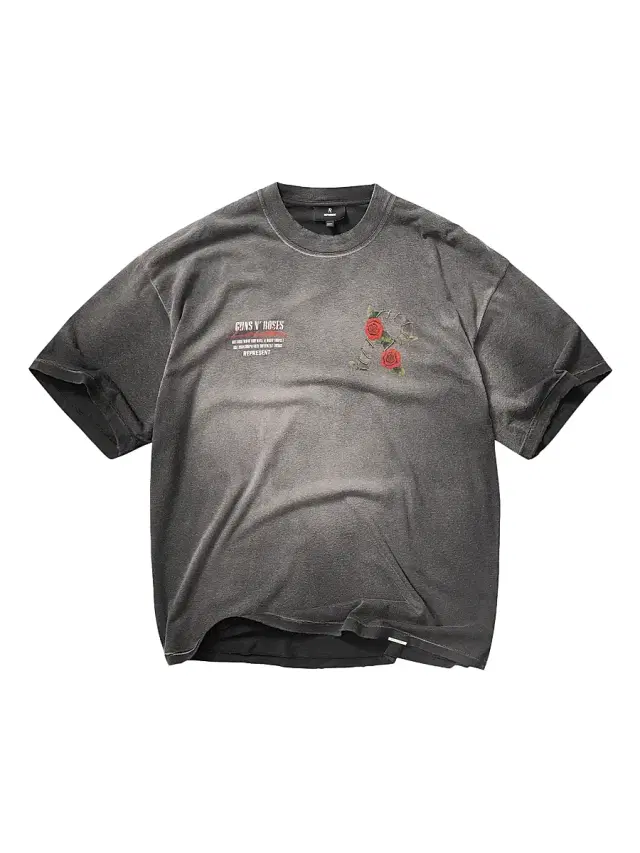 Men's Guns N' Roses Tour Crewneck T-Shirt - Stained Black