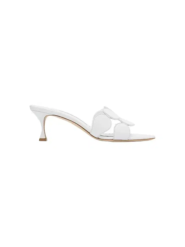 Manolo Blahnik Women's Haribalmu 50MM Leather Sandals - White