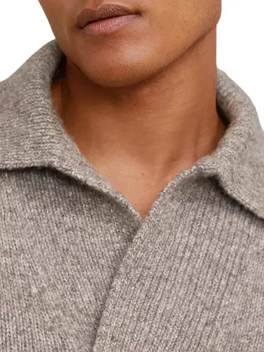Reiss Men's Vatali Oversized Sweater - Taupe Brown Melange - Size Large | Thumbnail 4 Reiss Men's Vatali Oversized Sweater - Taupe Brown Melange - Size Large | Thumbnail 4