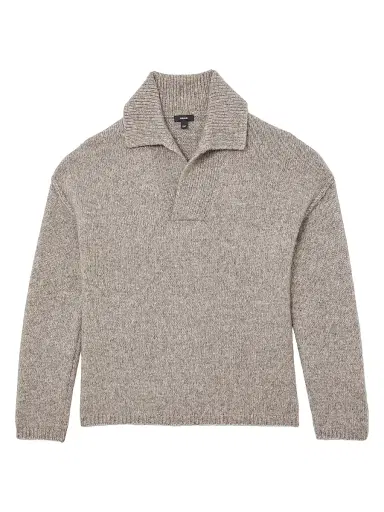 Reiss Men's Vatali Oversized Sweater - Taupe Brown Melange - Size Large | Thumbnail 1 Reiss Men's Vatali Oversized Sweater - Taupe Brown Melange - Size Large | Thumbnail 1