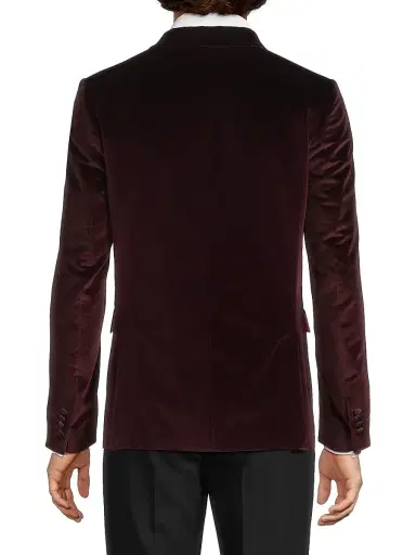 Paul Smith Men's Velvet One-Button Jacket - Dark Red - Size 40 | Thumbnail 5 Paul Smith Men's Velvet One-Button Jacket - Dark Red - Size 40 | Thumbnail 5