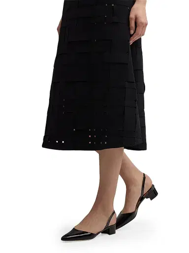 Manolo Blahnik Women's Aspro Patent Leather Slingback Pumps - Black - Size 5 | Thumbnail 2