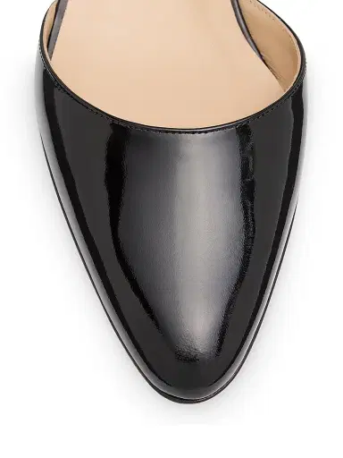 Manolo Blahnik Women's Aspro Patent Leather Slingback Pumps - Black - Size 5 | Thumbnail 6