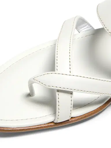 Manolo Blahnik Women's Susa Leather Thong Sandals - White - Size 7 | Thumbnail 5