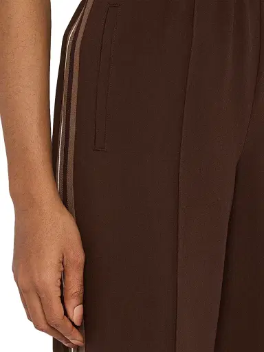 Reiss Women's Robyn Striped Wide-Leg Knit Pants - Chocolate | Thumbnail 5