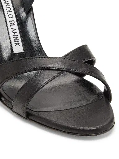 Manolo Blahnik Women's Callasli Leather Slingback Sandals - Black - Size 9.5 | Thumbnail 5